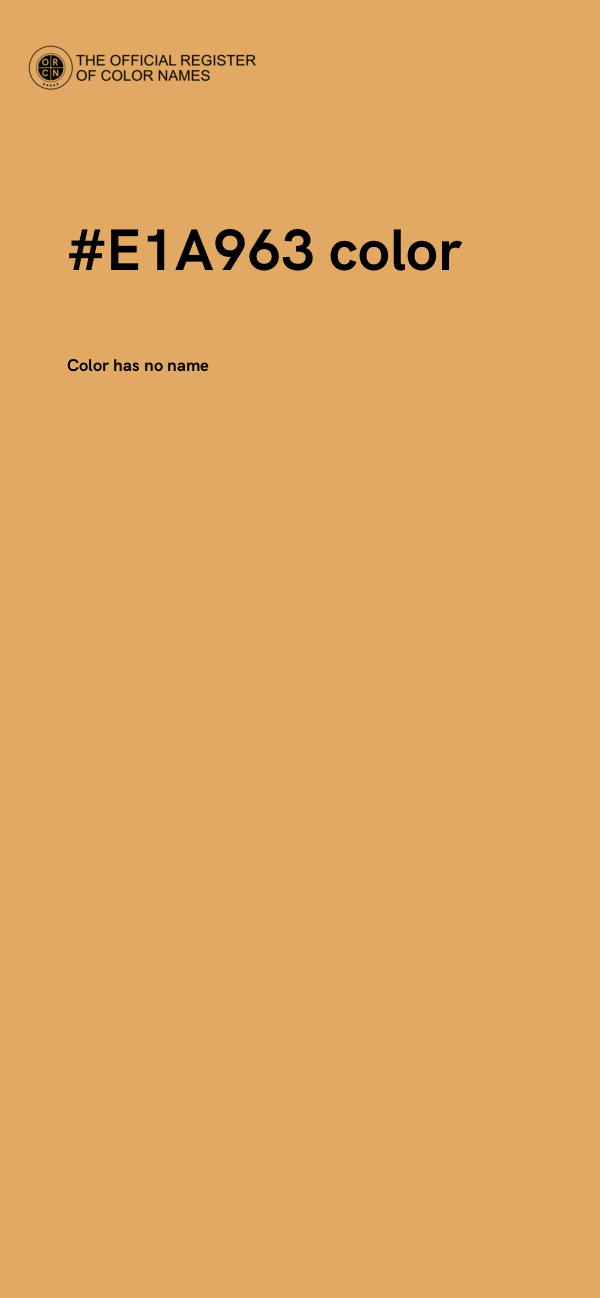#E1A963 color image
