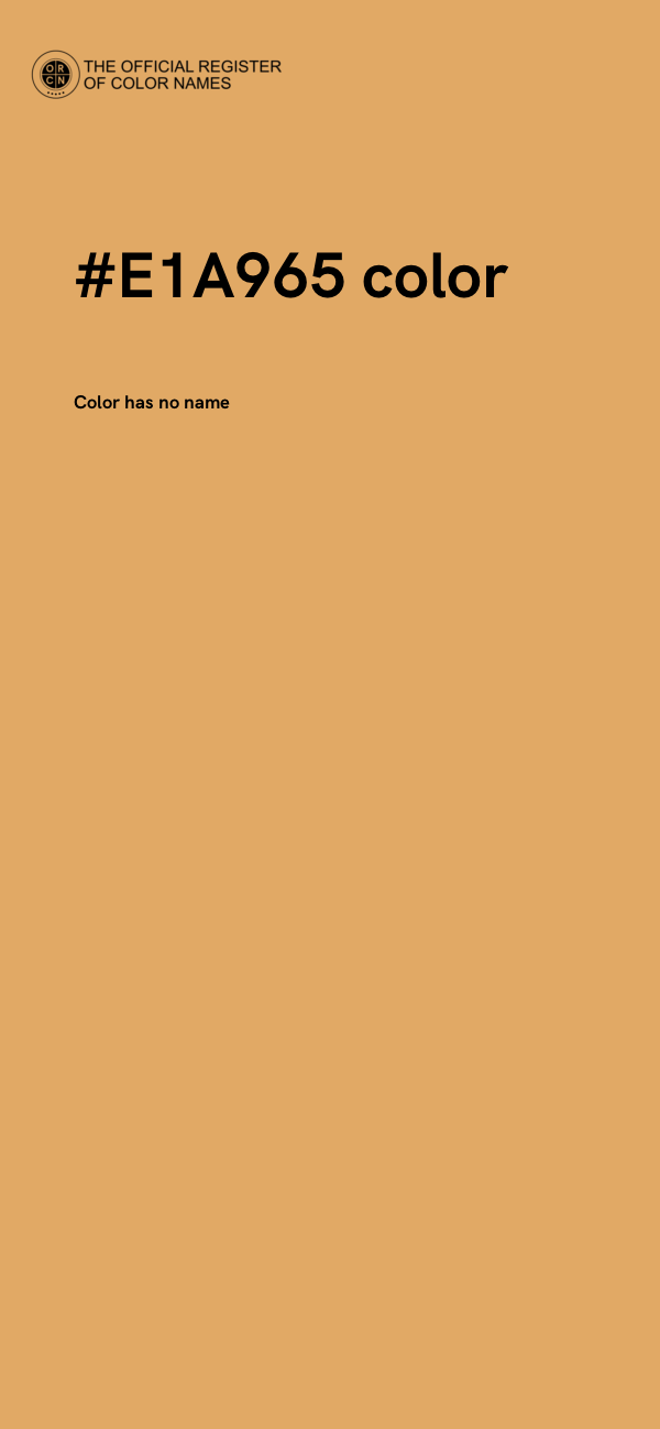 #E1A965 color image