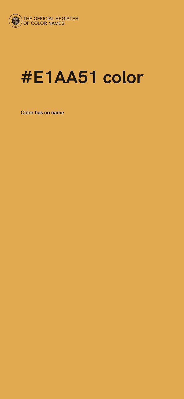 #E1AA51 color image