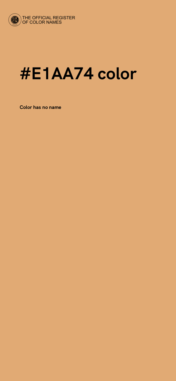 #E1AA74 color image