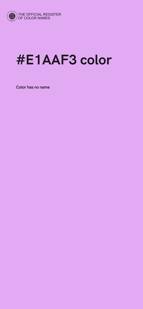 #E1AAF3 color image
