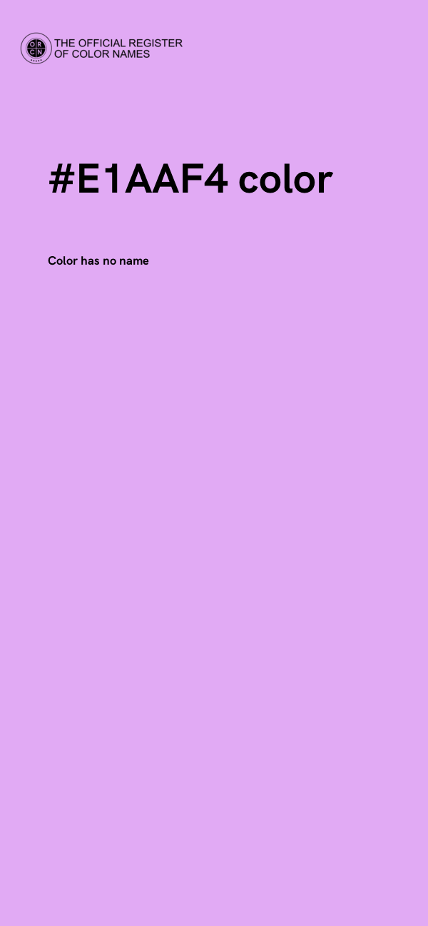#E1AAF4 color image