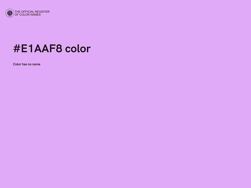 #E1AAF8 color image