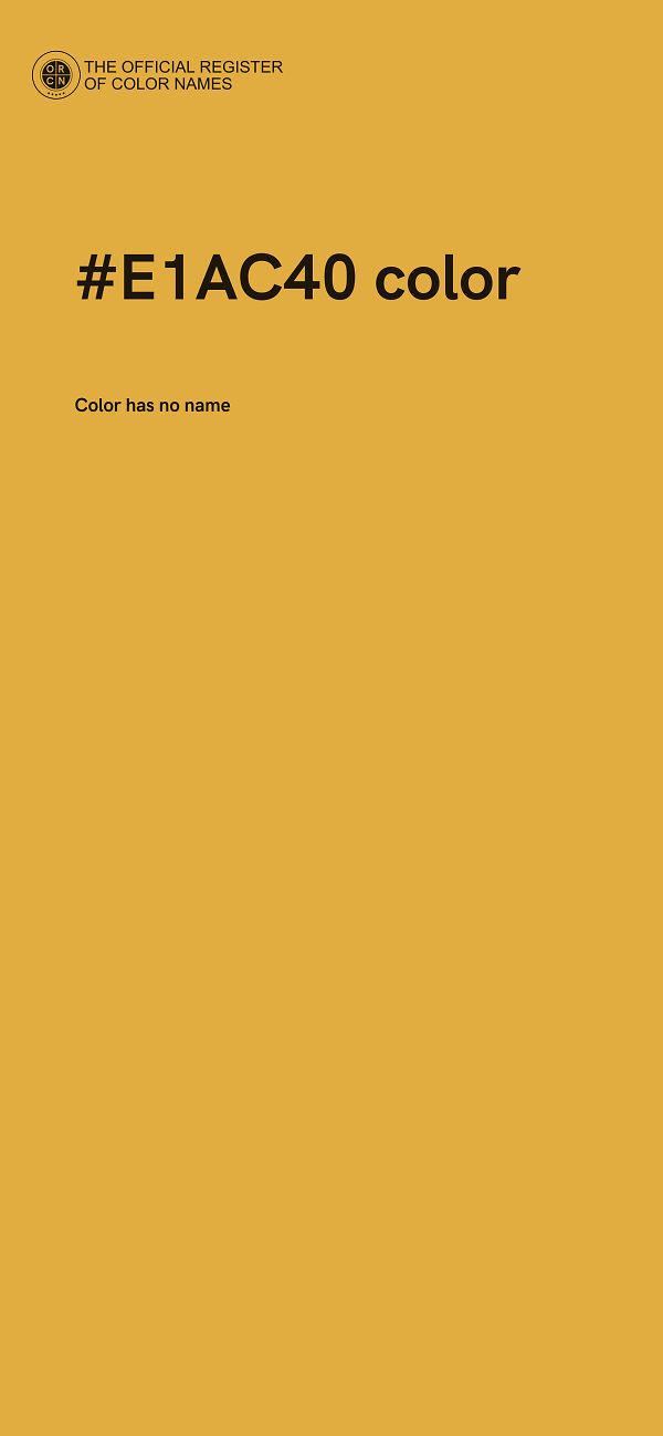 #E1AC40 color image
