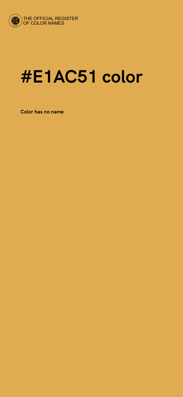 #E1AC51 color image
