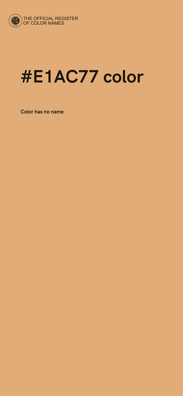 #E1AC77 color image