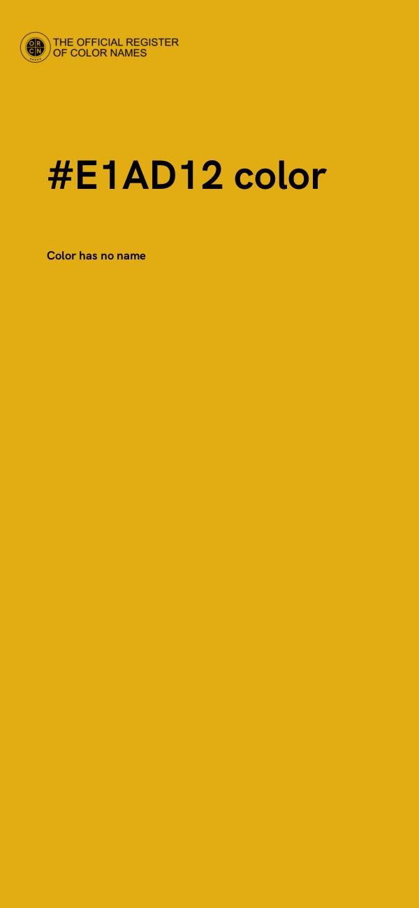 #E1AD12 color image