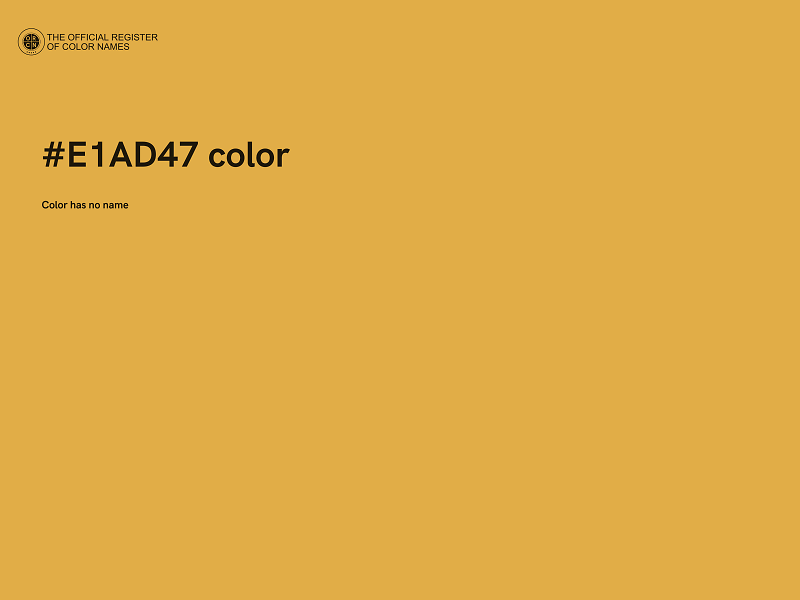 #E1AD47 color image