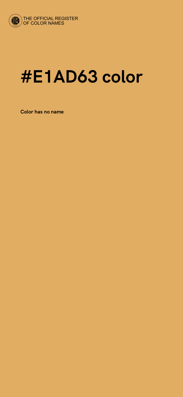 #E1AD63 color image