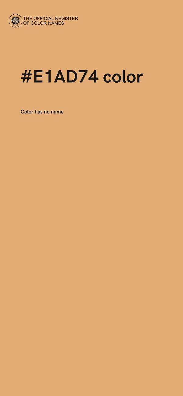 #E1AD74 color image