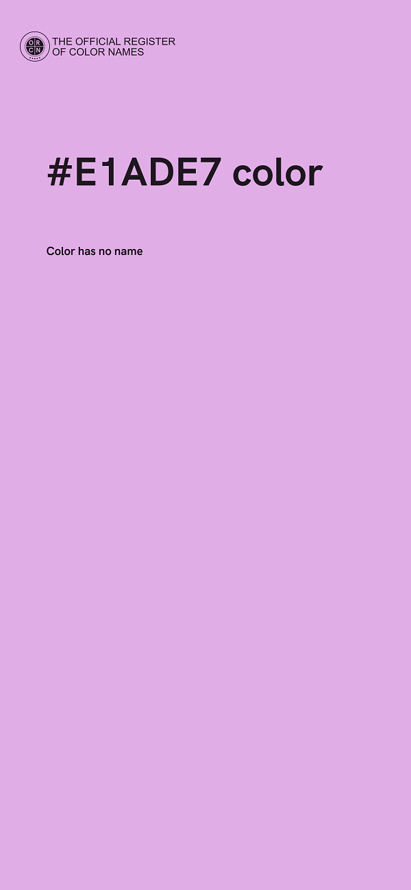#E1ADE7 color image