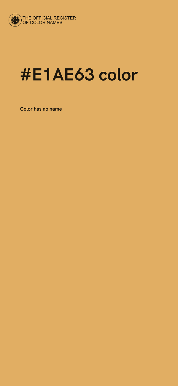 #E1AE63 color image
