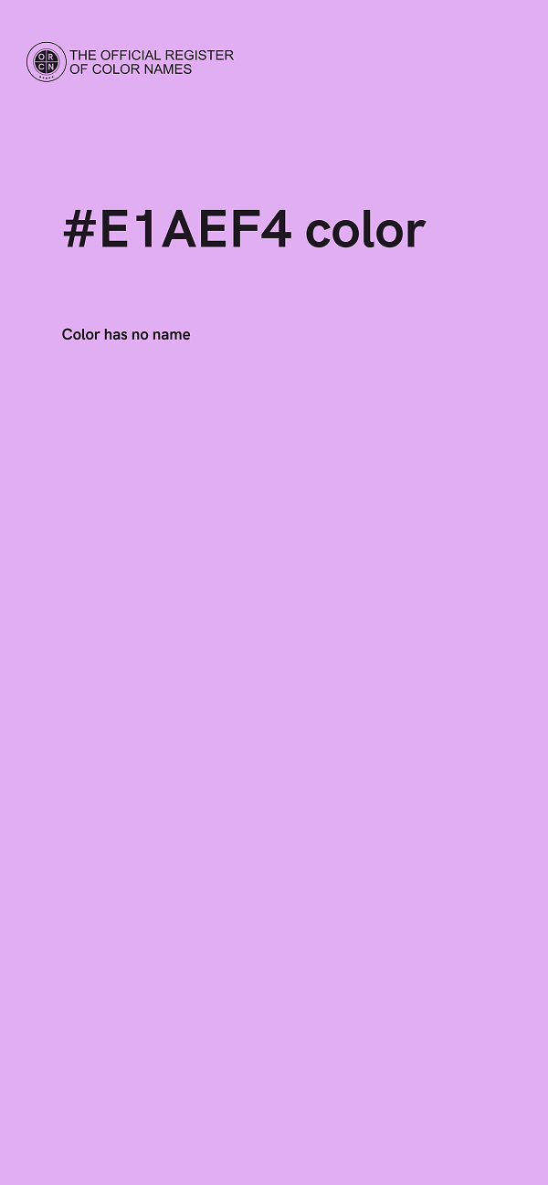 #E1AEF4 color image