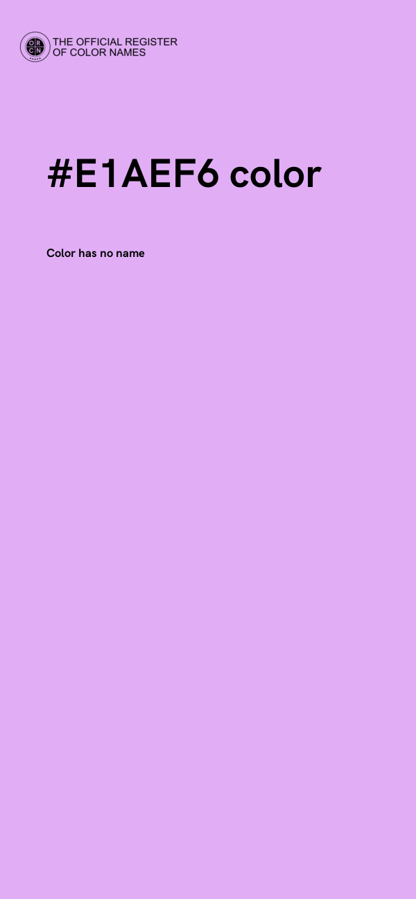 #E1AEF6 color image