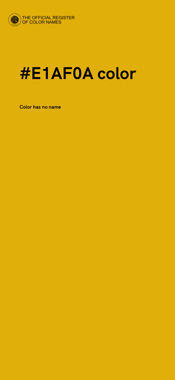 #E1AF0A color image