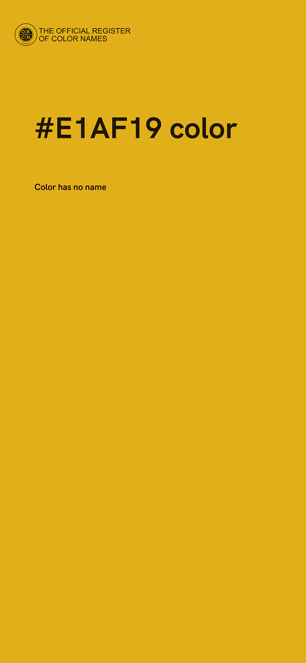 #E1AF19 color image
