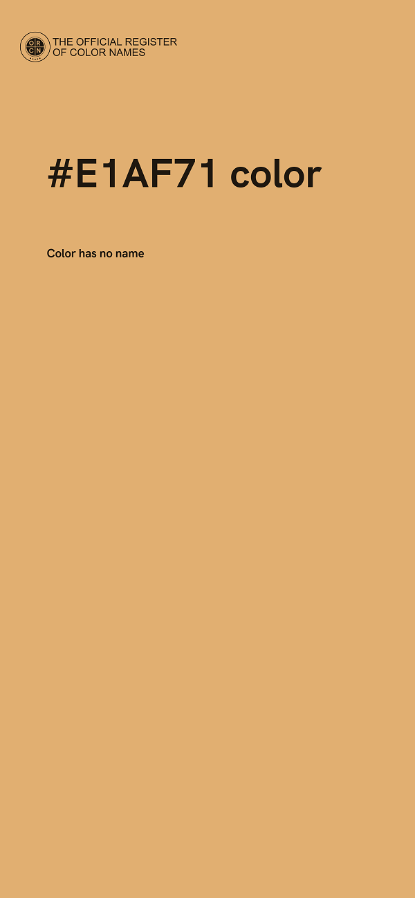 #E1AF71 color image