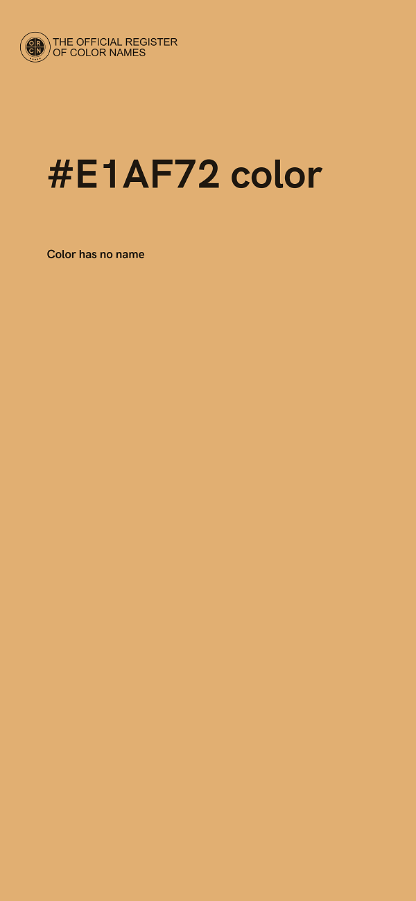 #E1AF72 color image