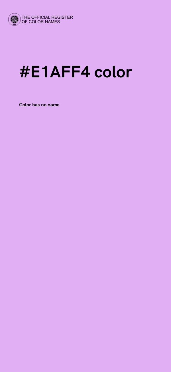 #E1AFF4 color image