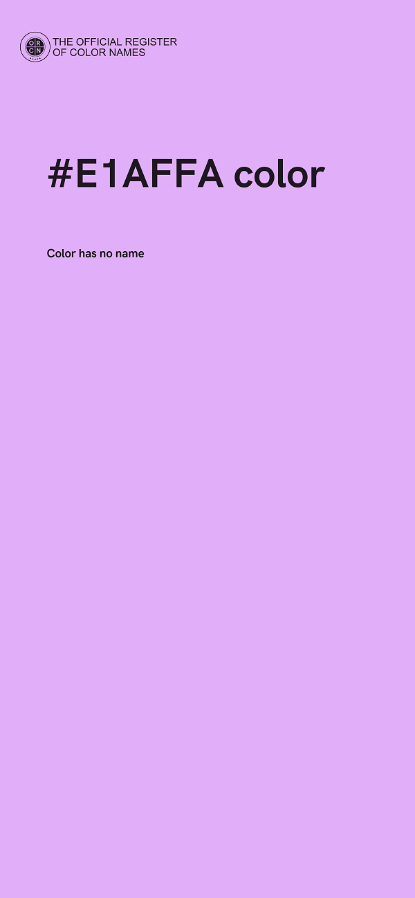 #E1AFFA color image