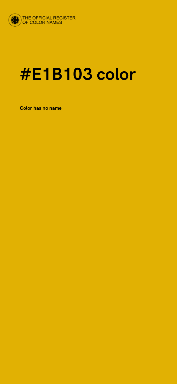 #E1B103 color image