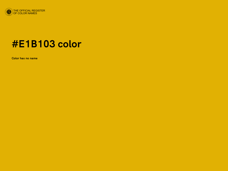 #E1B103 color image