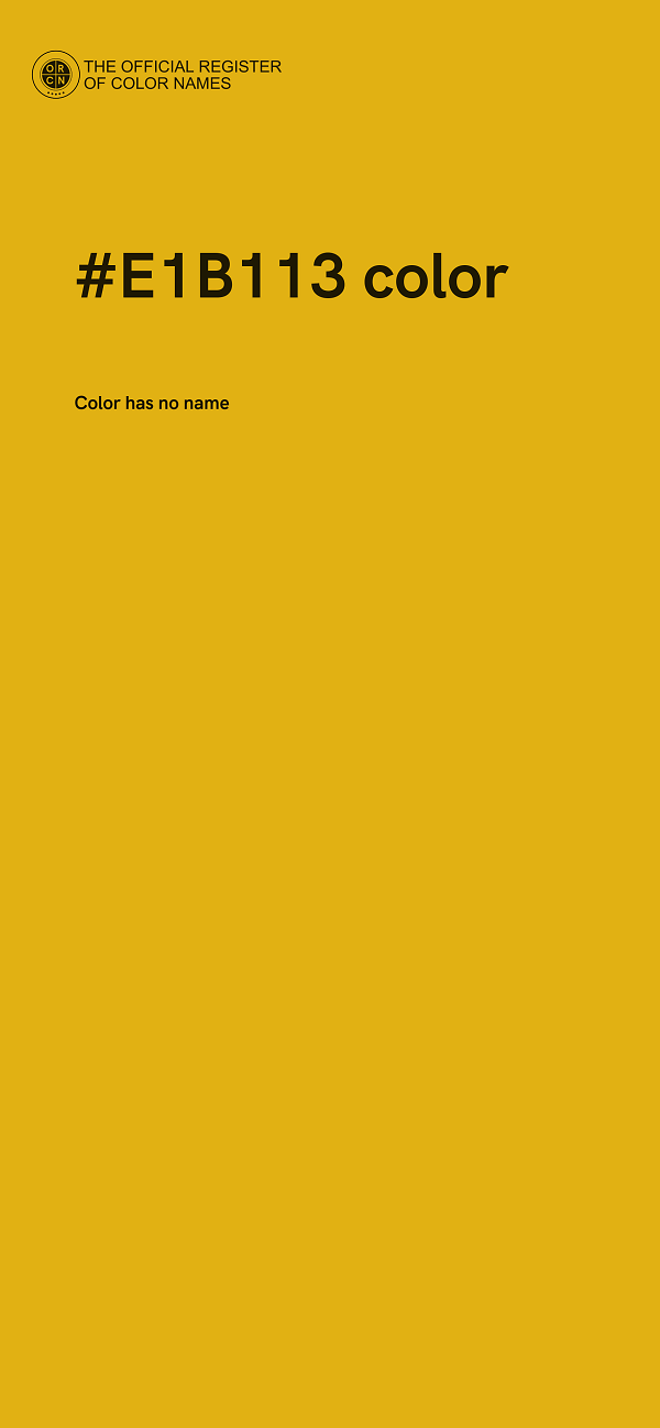 #E1B113 color image
