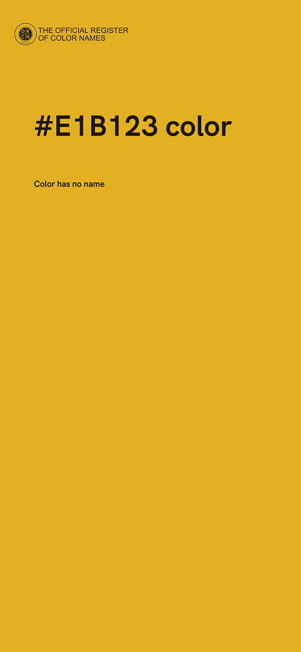 #E1B123 color image