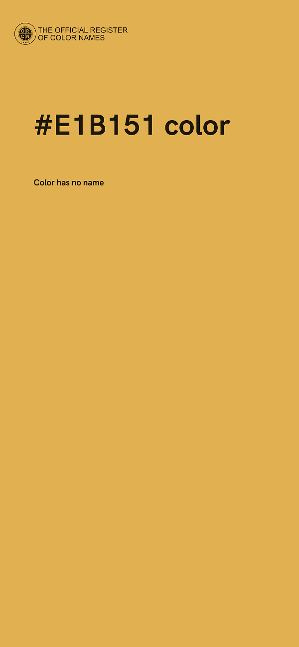#E1B151 color image