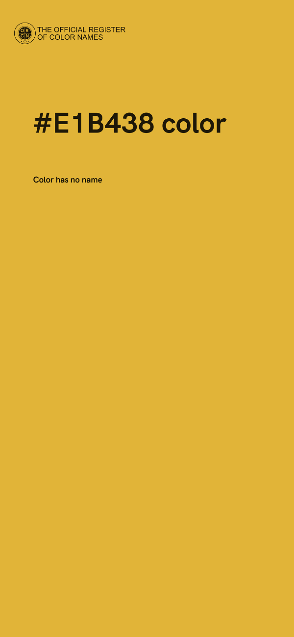 #E1B438 color image