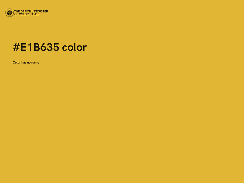 #E1B635 color image