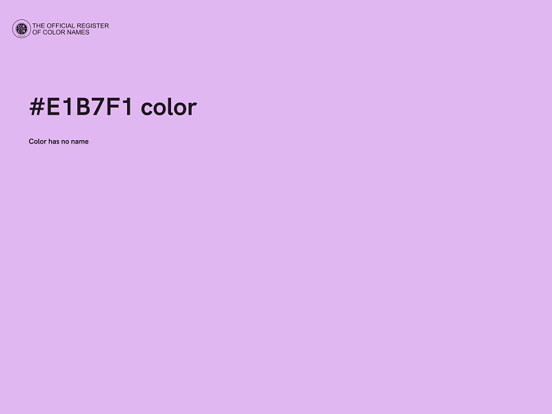 #E1B7F1 color image