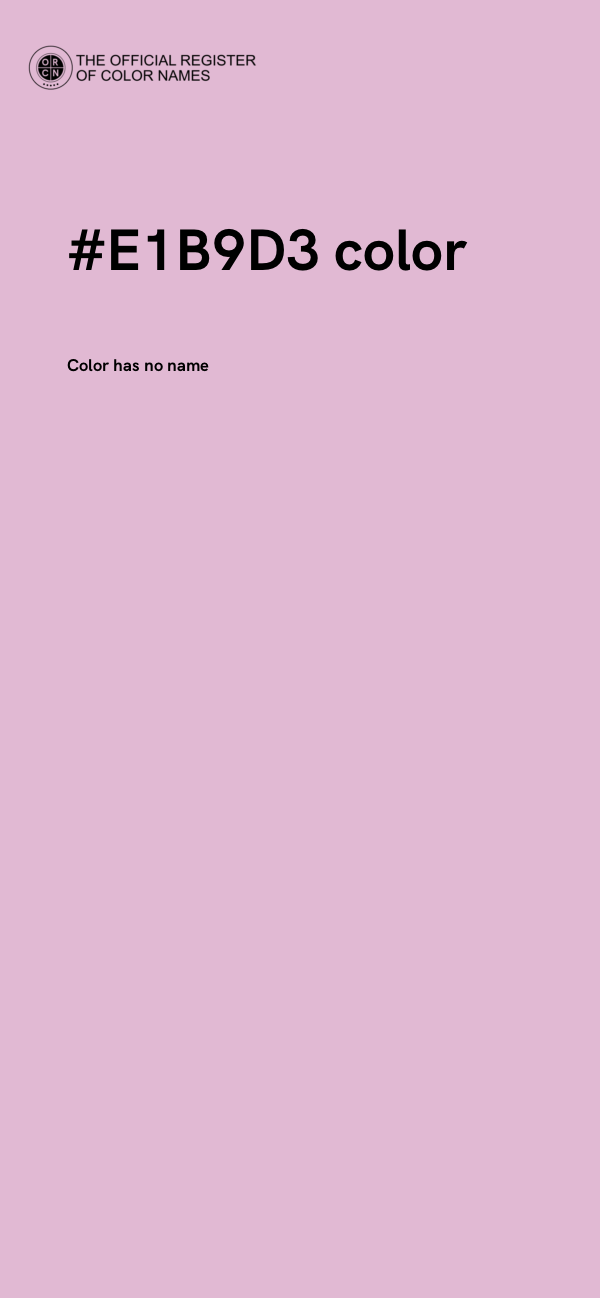 #E1B9D3 color image
