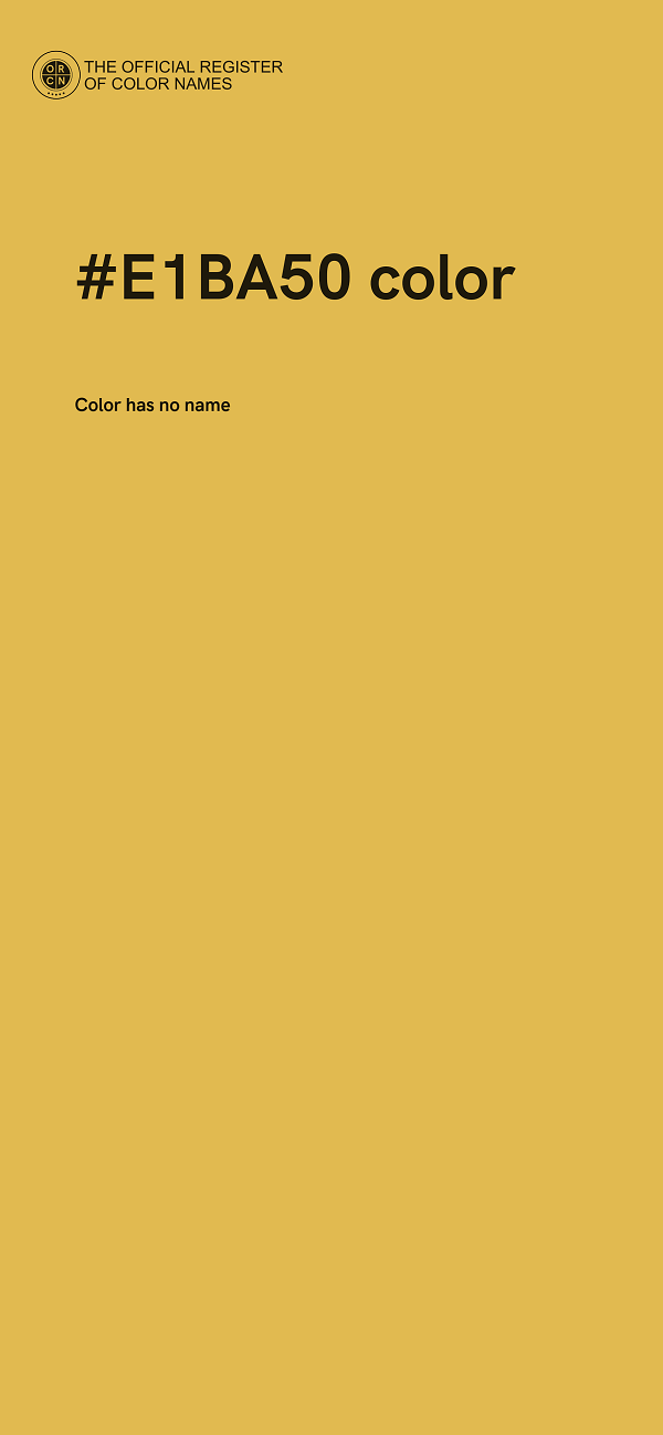 #E1BA50 color image