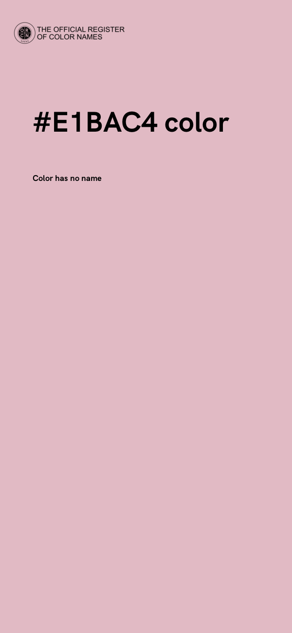 #E1BAC4 color image