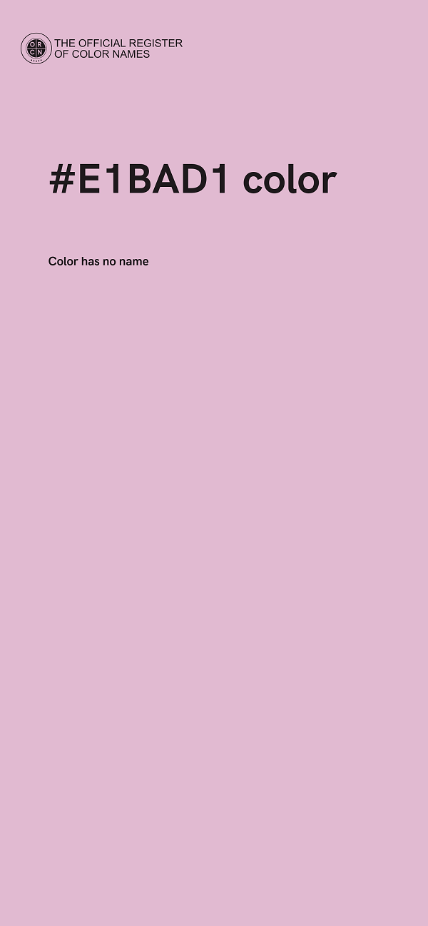 #E1BAD1 color image