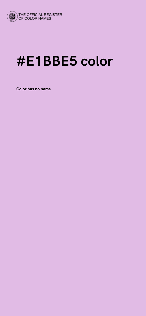 #E1BBE5 color image