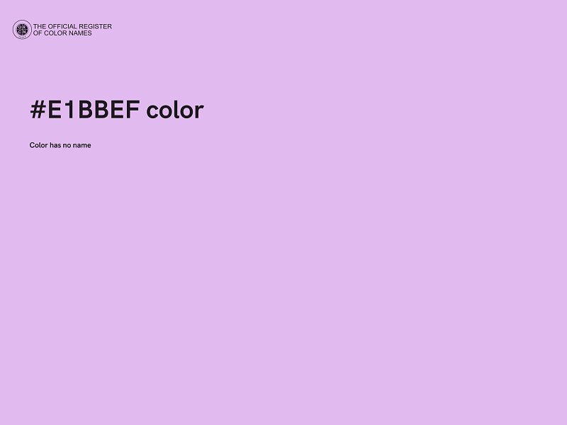 #E1BBEF color image