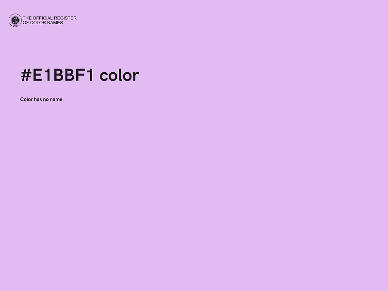 #E1BBF1 color image