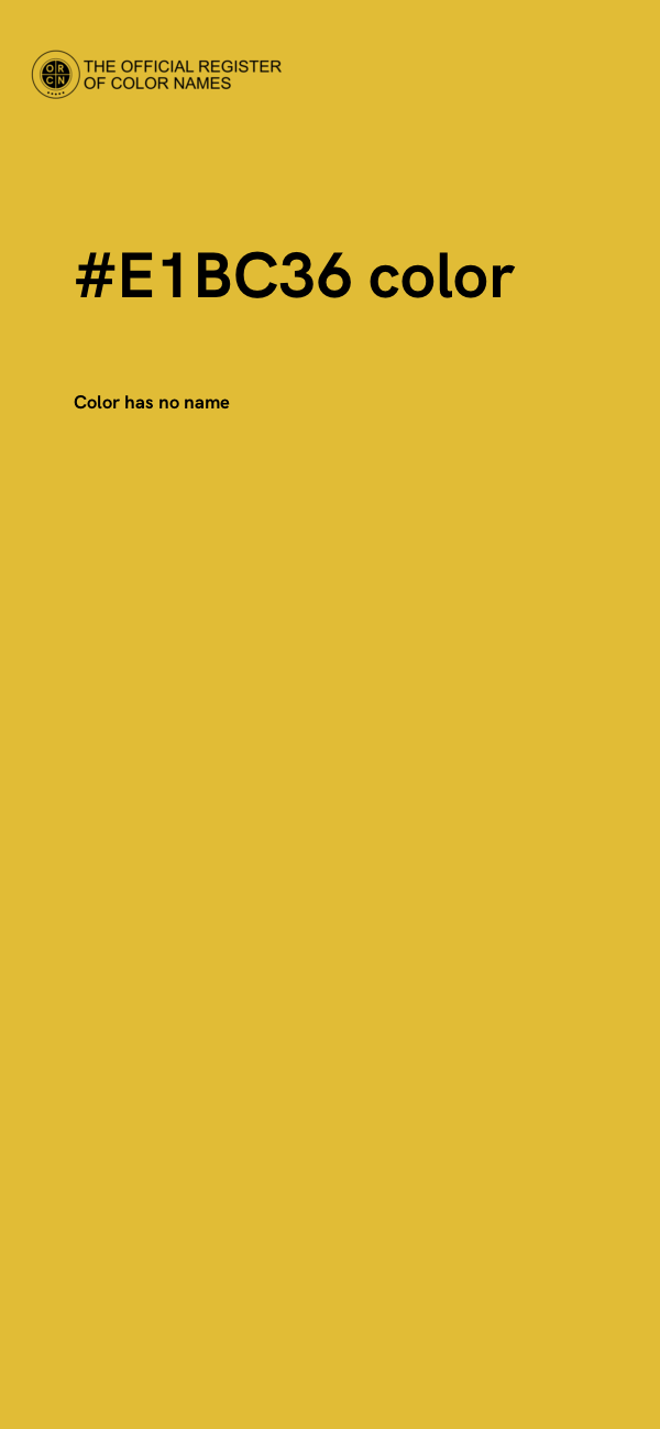 #E1BC36 color image