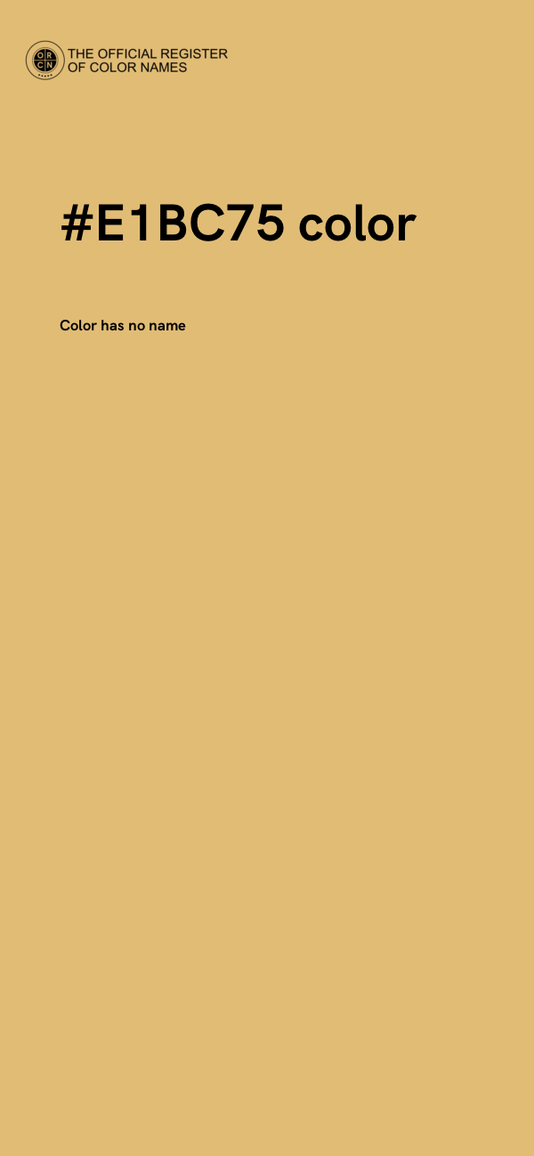 #E1BC75 color image