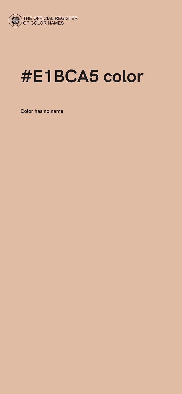 #E1BCA5 color image