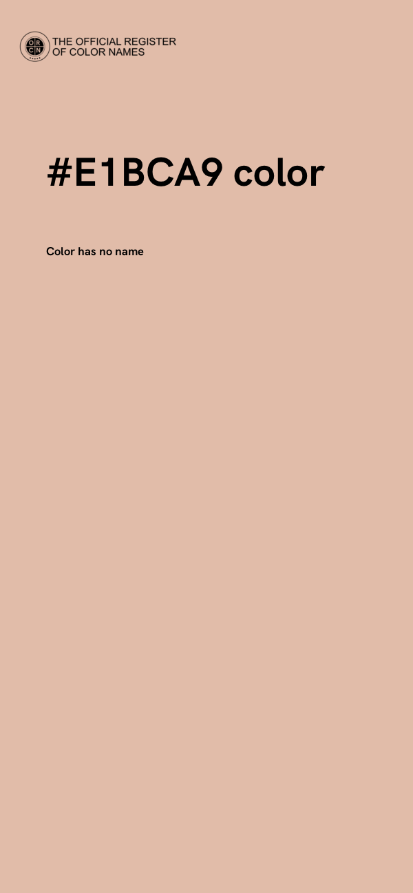 #E1BCA9 color image