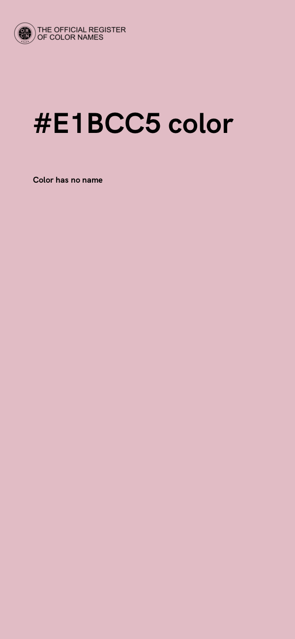 #E1BCC5 color image