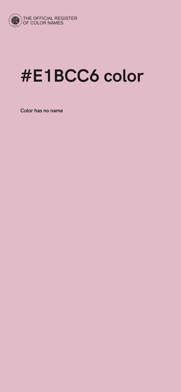 #E1BCC6 color image