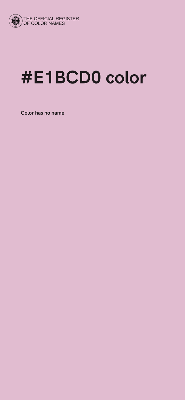#E1BCD0 color image