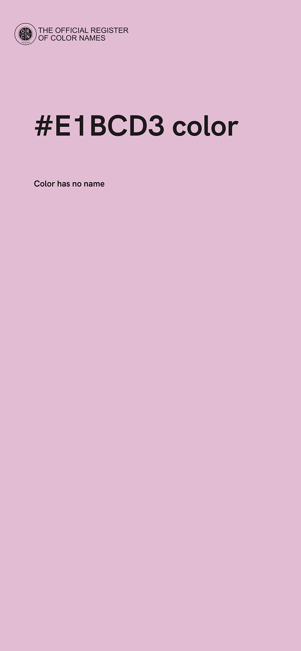 #E1BCD3 color image