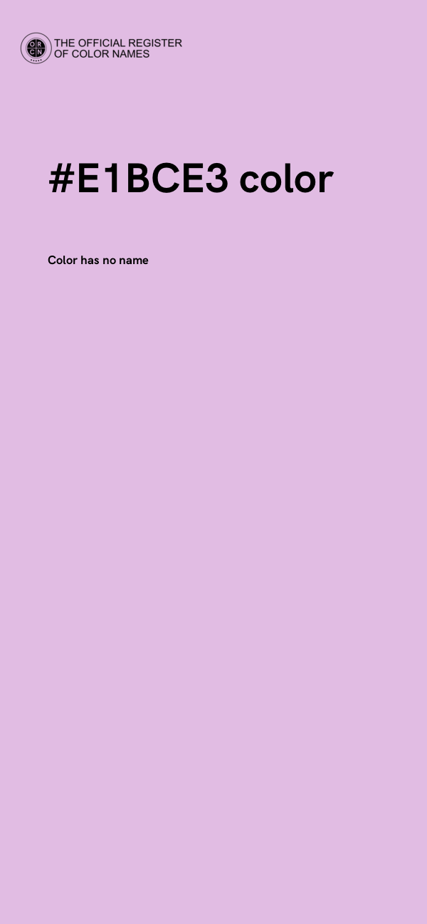 #E1BCE3 color image
