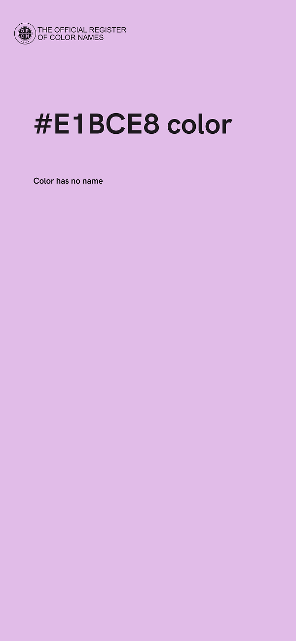 #E1BCE8 color image