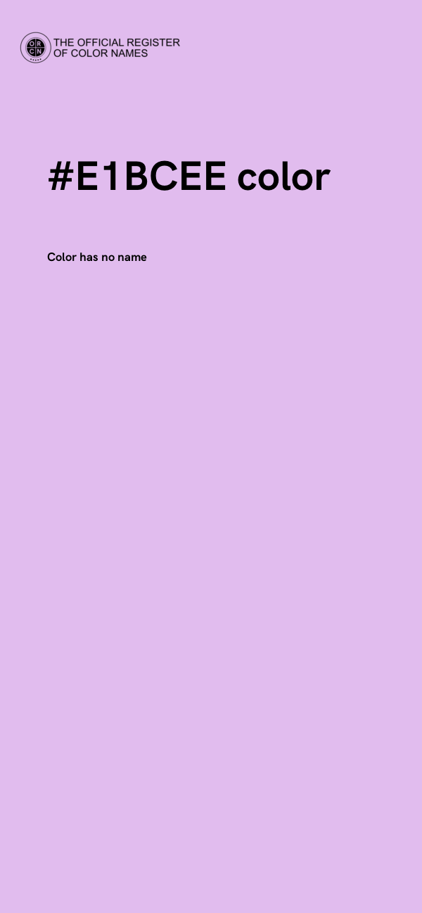 #E1BCEE color image